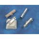 Ribbon Clamp end 20mm, silver plate, each