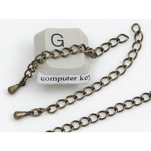Extender Chain, 6cm, NF antiqued brass, each
