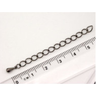 Extender Chain, 5cm NF gunmetal black plated, each