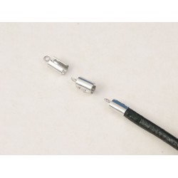 Wrap-around Crimp Tube End, stainless steel, each
