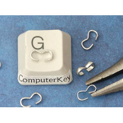 Peanut Bail, 8-shape joiner, NF platinum colour, 8mm, bag of 100