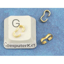 Peanut Bail, 8-shape joiner, Gilt, 8mm, bag of 100