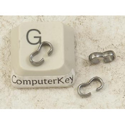 Peanut Bail, 8-shape joiner, Black, 8mm, bag of 100