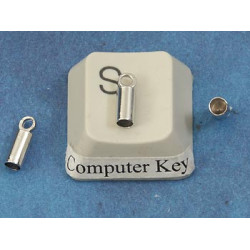 Cord End, 2.1mm ID, nickel free, per 20