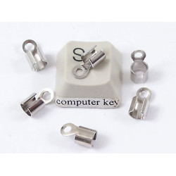 Wrap-around Crimp Tube End, platinum, each