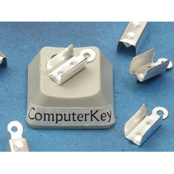 Fold-over End, 3.6mm, silver plate, per 100