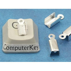 Fold-over End, 3.6mm, silver plate, plain, per 100
