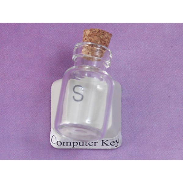 Glass Bottle with Cork, small, 13x23mm