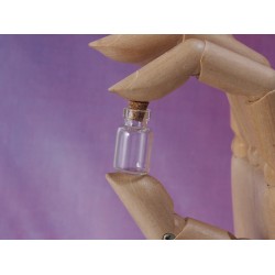 Glass Bottle with Cork, small, 13x23mm