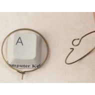 Loops for Wine Glass Charm Rings, 25mm antique bronze plate