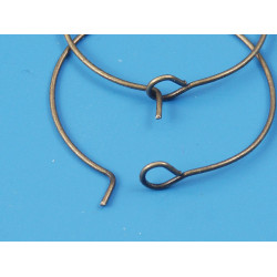 Loops for Wine Glass Charm Rings, 25mm antique bronze plate