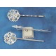 Bobby pin with filigree, silver plate 62mm, each