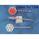 Bobby pin with filigree, silver plate 62mm, each