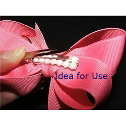 Non Slip Grips Liners Black, for single and double prong alligator hair clips