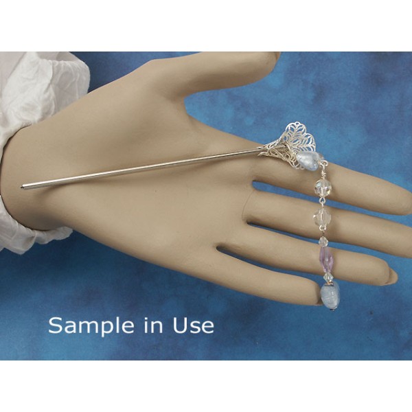 Hair Stick, 125mm, nickel colour