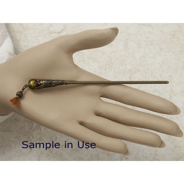 Hair Stick, 125mm, antique bronze colour
