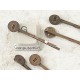 Hair Clip with pad, antiqued brass, 36mm
