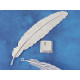 SECONDS:Bookmark, Feather Quill, NF silver