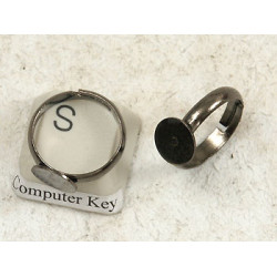 Childrens size Ring Shank, 8mm pad, NF Black