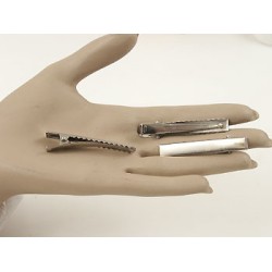 SECONDS: Alligator Hair Clip, 57mm x 8.5mm wide top, ideal for hair pieces, hat clips, fascinator clips