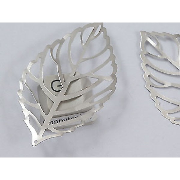 54x31mm Filigree Leaf, nickel free, bag of 50