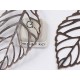 54x31mm Filigree Leaf, Antique Copper, bag of 50