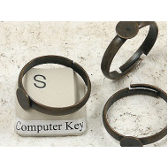 Ring Shank, 6mm pad, NF antiqued bronze, each