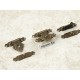 Lock catch for case or box, 2 parts, antiqued brass