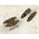 Lock catch for case or box, 2 parts, antiqued brass