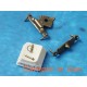 Lock catch for case or box, 2 parts, antiqued brass