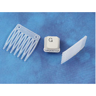 Hair Comb, White plastic, per 5