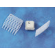 Hair Comb, White plastic, per 5