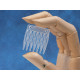 Hair Comb, White plastic, per 5