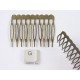 Hair Comb, Antique Bronze, With 10 Teeth, per 5