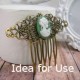 Hair Comb, Antique Bronze, With 10 Teeth, per 5