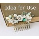 Hair Comb, Antique Bronze, With 10 Teeth, per 5