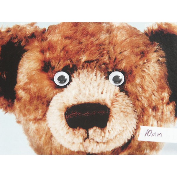 Craft Eyes, rolly 10mm, sold per packet of 200 pairs