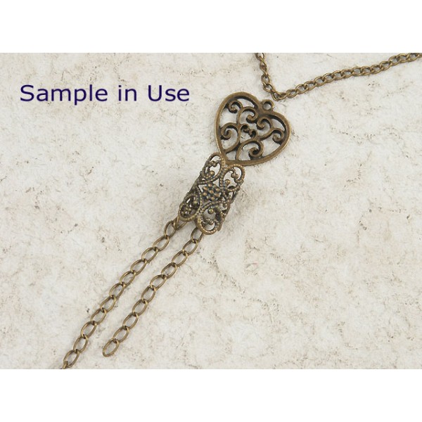 Brass Filigree, Oval, Antique Bronze, 31mm