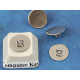 Button shank, nickel, 10mm dia, per 20
