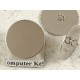 Button shank, nickel plate, 18mm dia