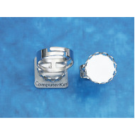 SECONDS 14mm filigree bezel setting on Ring Shank, nickel colour