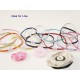 Head Band, narrow 6mm deep purple Elastic, 20mm pad, pack of 15