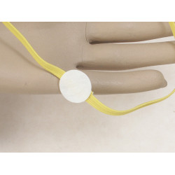 Head Band, narrow 6mm yellow Elastic, 20mm pad, pack of 20