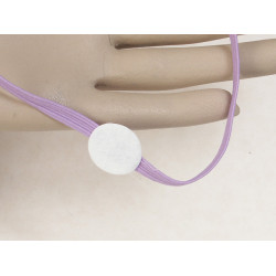 Head Band, narrow 6mm mauve Elastic, 20mm pad, pack of 5