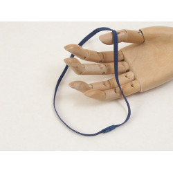 Head Band, narrow 6mm dark blue Elastic, plain no pad, pack of 4