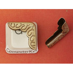 Corner Protector, antiqued bronze, bag of 10