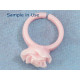 BULK PACK 50 Childrens size Acrylic Ring Shank, 9mm pad, pale pink