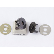 Magnetic Snap, 14mm, gunmetal black nickel