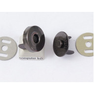 Magnetic Snap, 18mm, gunmetal black nickel