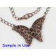 BULK PACK 50 Filigree Butterfly, antiqued brass colour 27x40mm